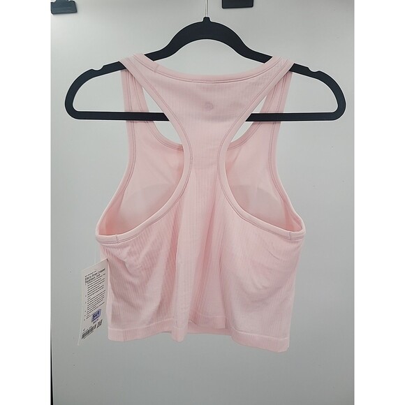 Lululemon Eb To Street Racerback Crop Top In Pink Mist  Sz 12 NWT - Picture 2 of 6